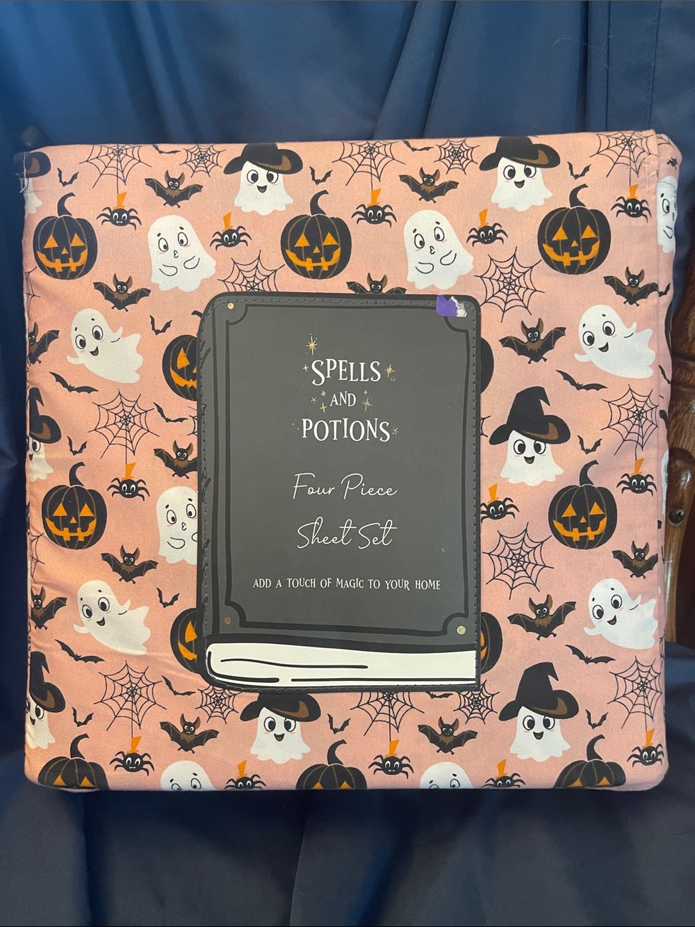 Spells and Potions - Pink Halloween Four-Piece Sheet Set